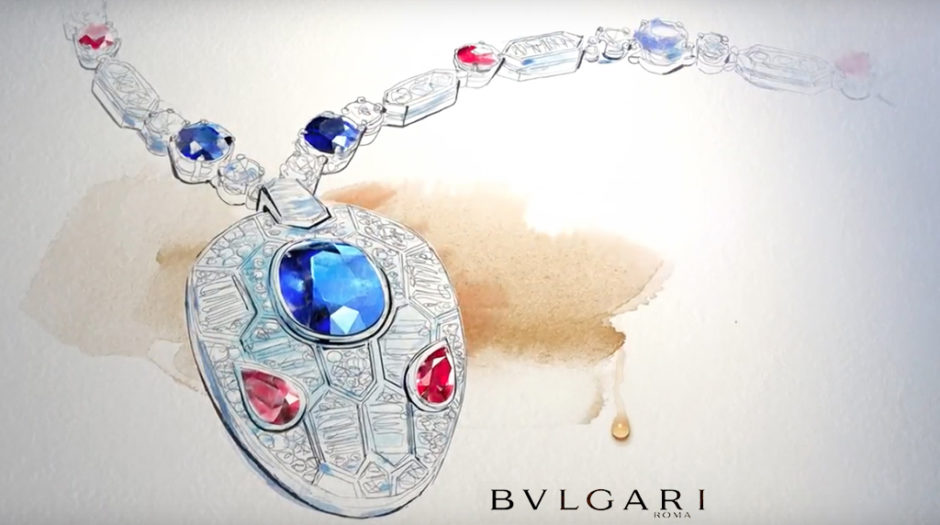 Illustrazione gioiello acquerello, Alessandra Scandella