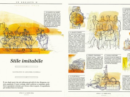 Style-Corriere della Sera, illustrazione acquerello, Alessandra Scandella ,moda uomo