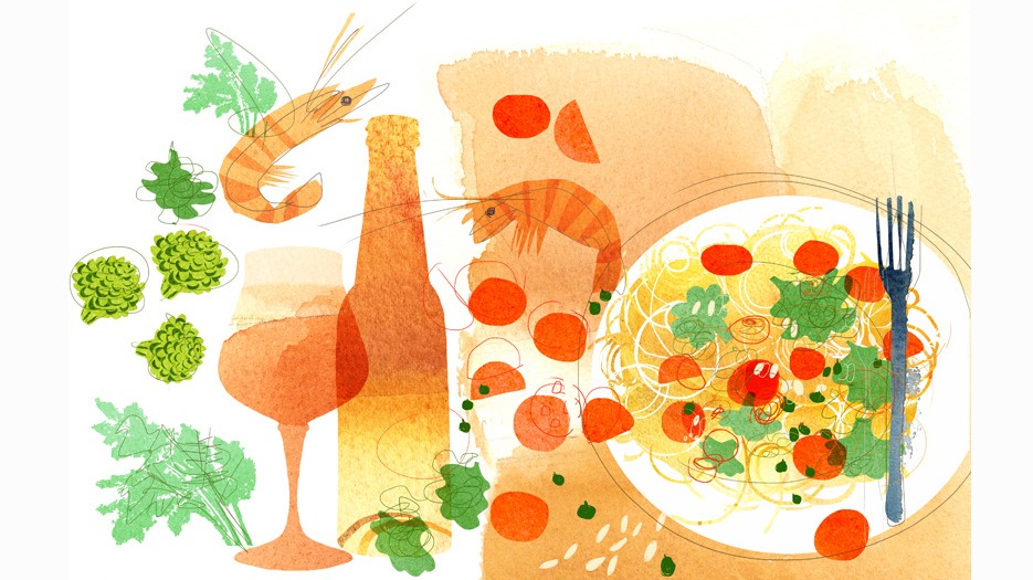 Illustrazione_acquerello_alimentazione_pasta-Alessandra_Scandella