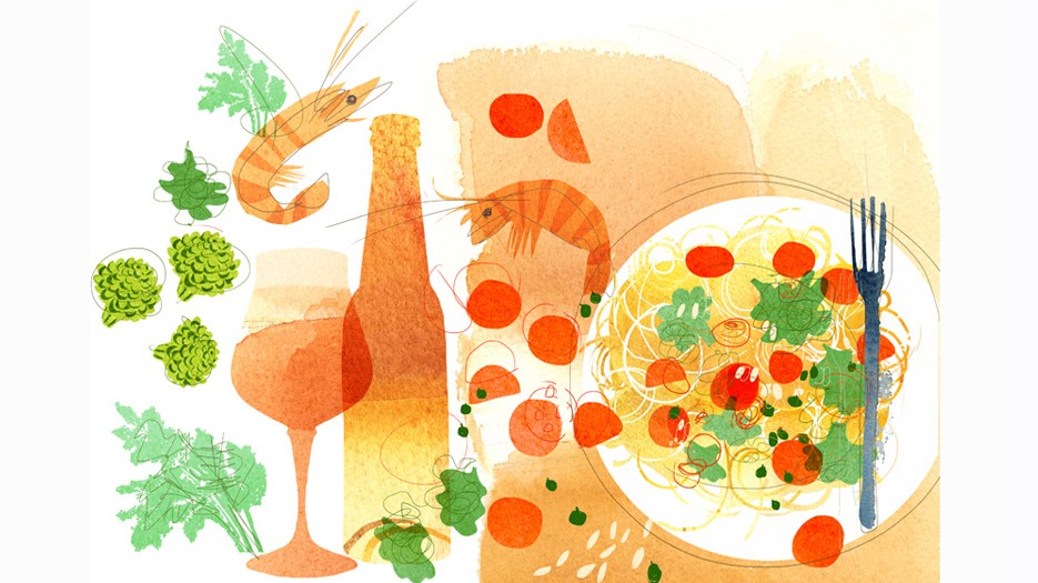 Illustrazione_acquerello_alimentazione_pasta-Alessandra_Scandella