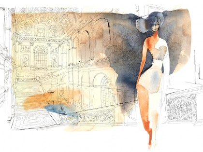 Watercolor illustration, fashion, 4, Alessandra Scandella