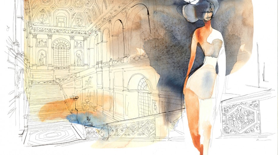 Watercolor illustration, fashion, 4, Alessandra Scandella