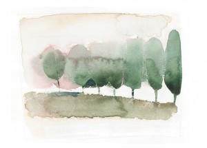 Watercolor, trees