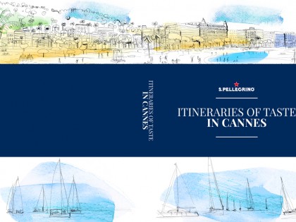 Illustrazione acquerello  Guida Cannes, mappa, Cannes, Croisette, Alessandra Scandella