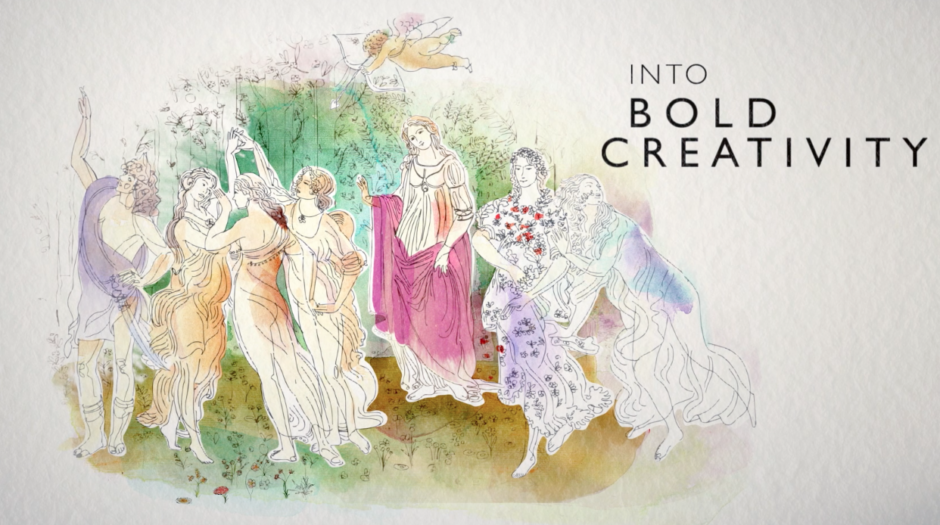 Illustration, watercolor, Botticelli, art, Alessandra Scandella