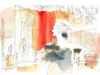 Watercolor illustration, fashion and interior, Alessandra Scandella