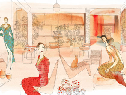 Watercvolor illustration, fashion and interior, Alessandra Scandella