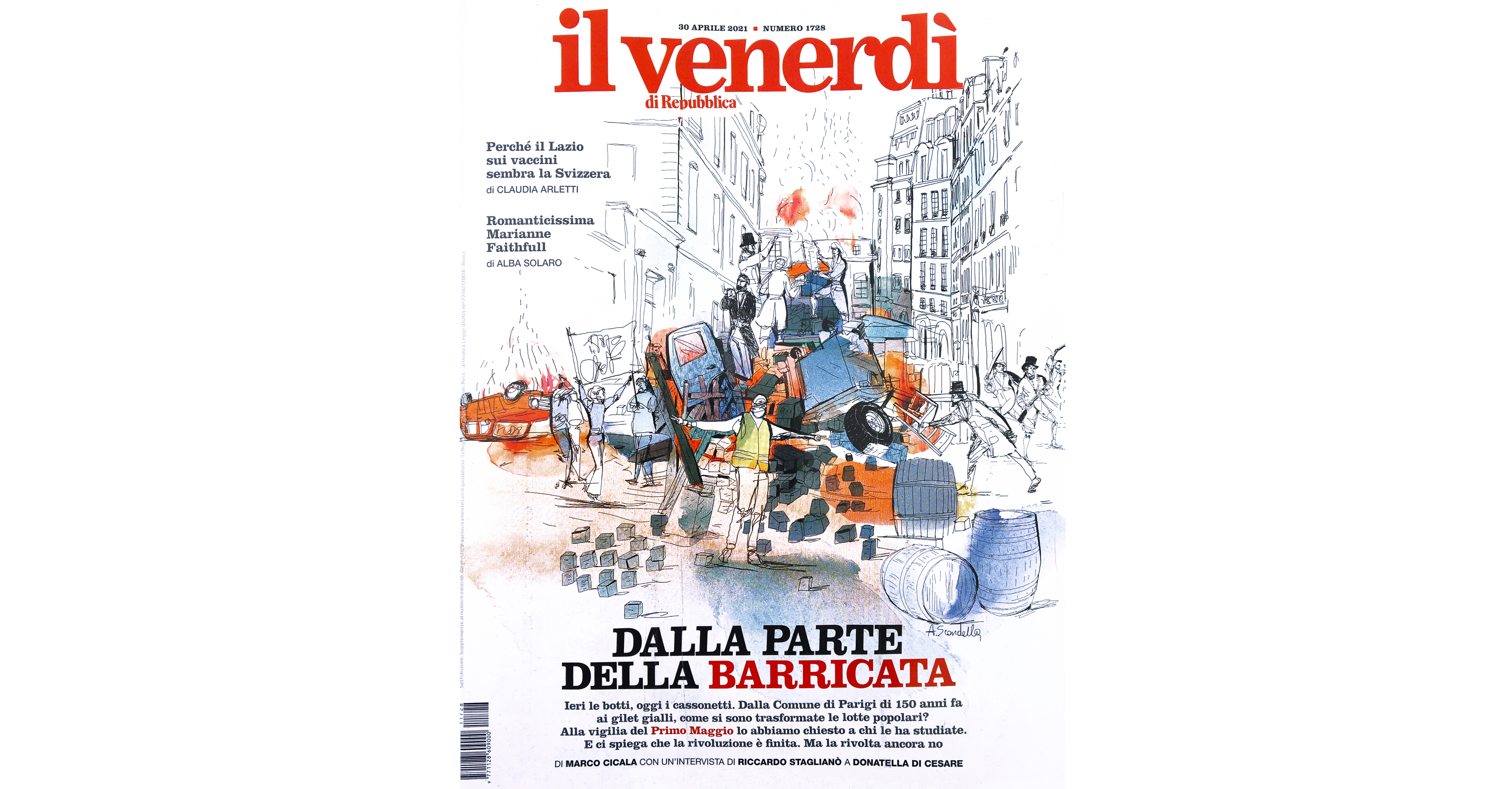 Watercolor illustration, Cover for Il Venerdì La Repubblica