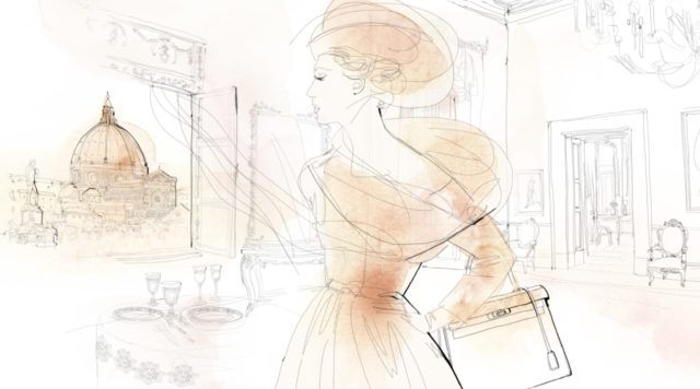Fashion watercolor illustration animation, Alessandra Scandella