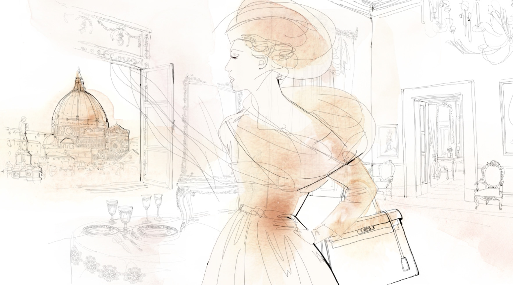 watercolor animation fashion