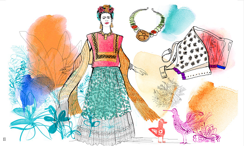 Watercolor illustratrion fashion, style, icon