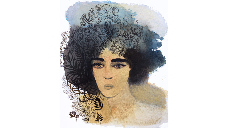 Watercolor fashion, 1,portrait, illustration, Alessandra Scandella