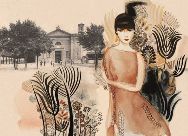 Watercolor ink fashion collage illustration, 7, Alessandra Scandella