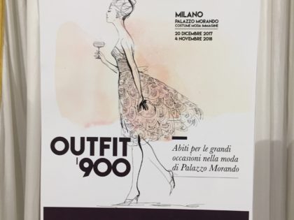 Palazzo Morando Outfit '900, watercolor fashion illustration, Alessandra Scandella