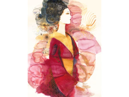 Watercolor illustration, fashion,1, Japan, Alessandra Scandella