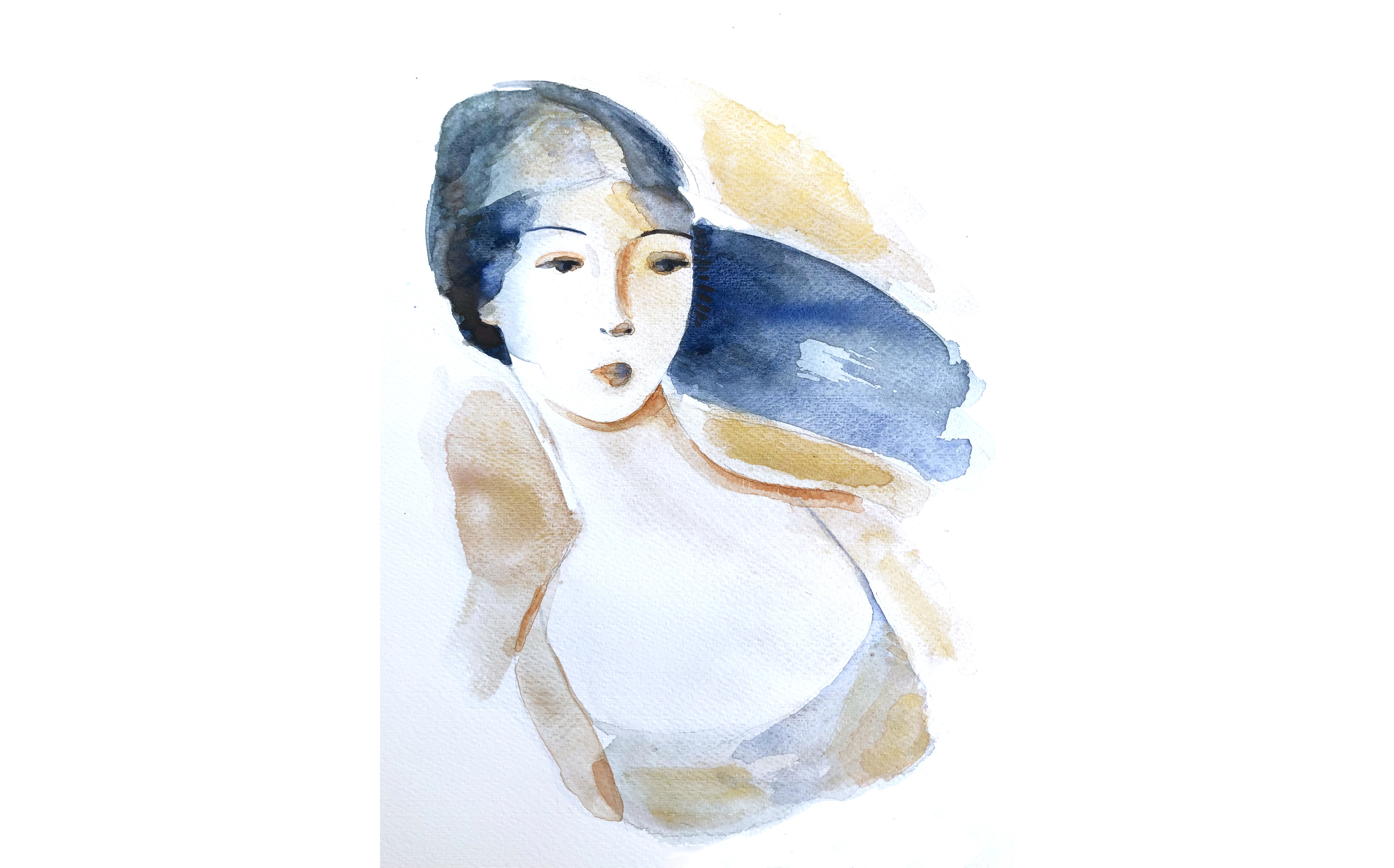 Illustrazione acquerello donna e moda, watercolor fashion illustration