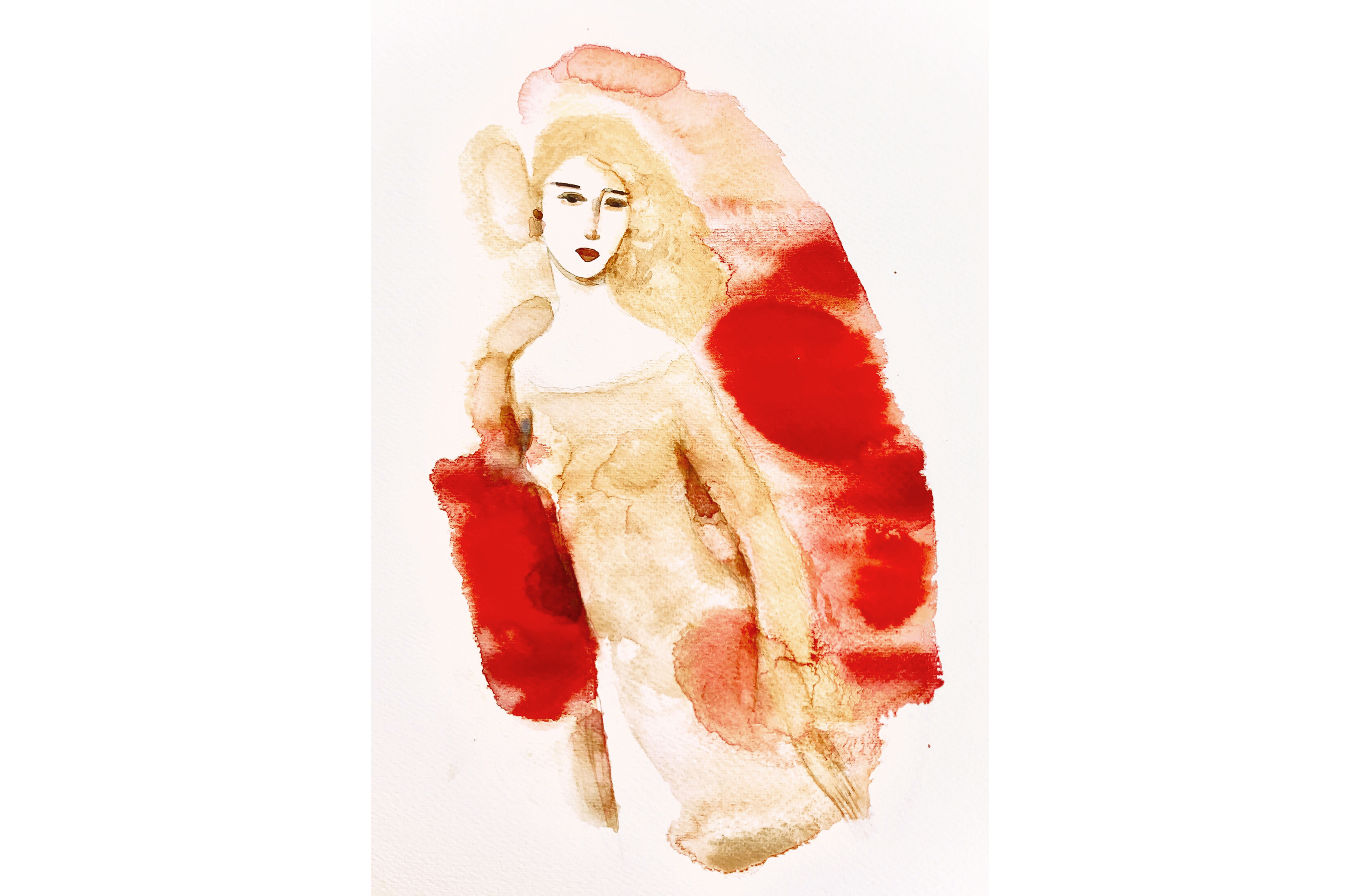 Illustrazione acquerello donna e moda, watercolor fashion illustration