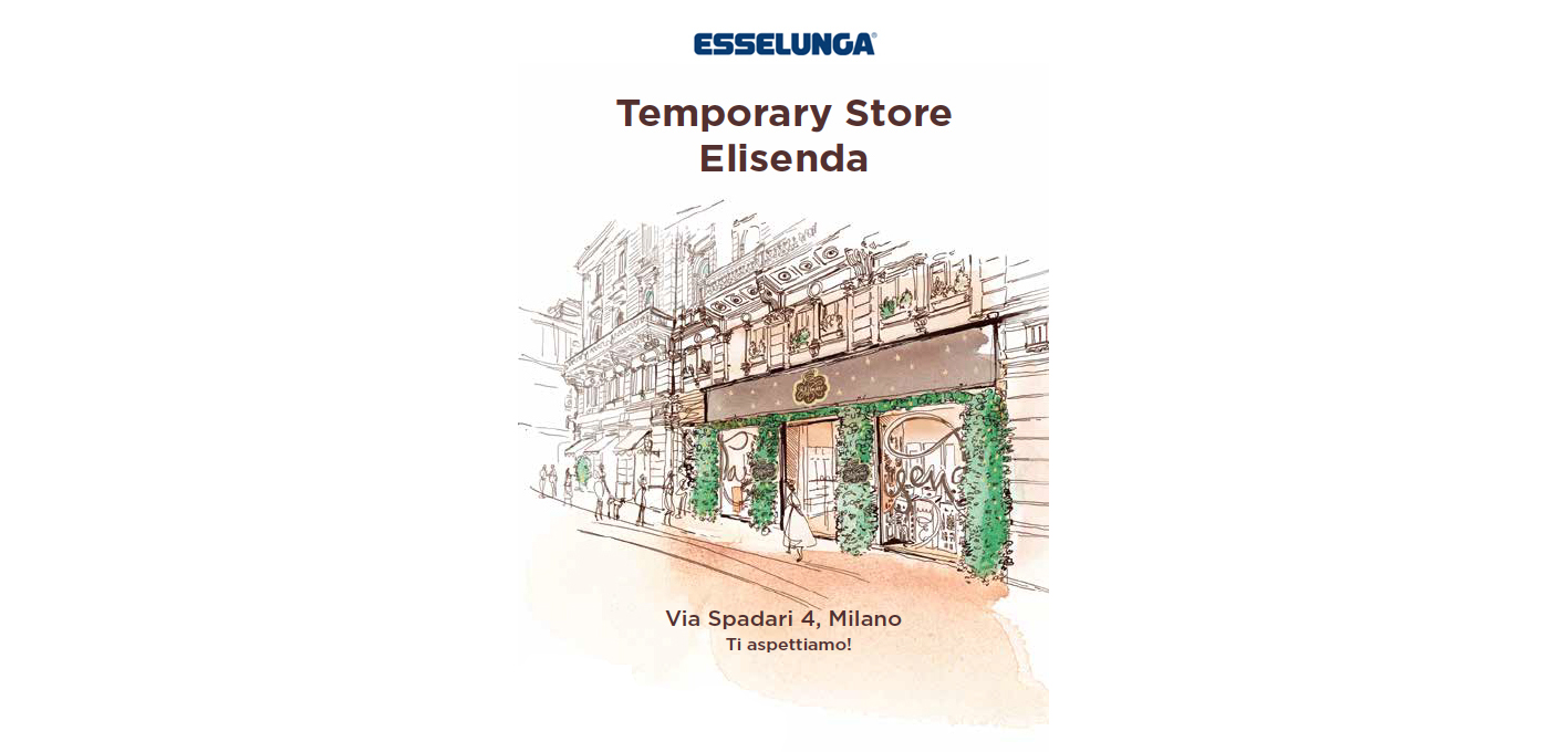Watercolor illustration for Esselunga, Elisenda, store, design