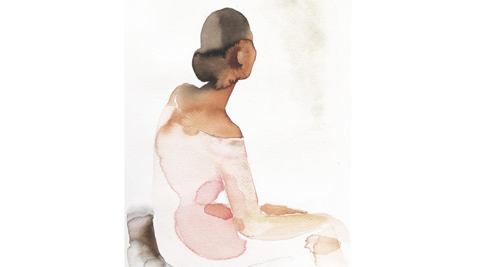 Watercolor illustration, woman, fashion, beauty, Alessandra Scandella