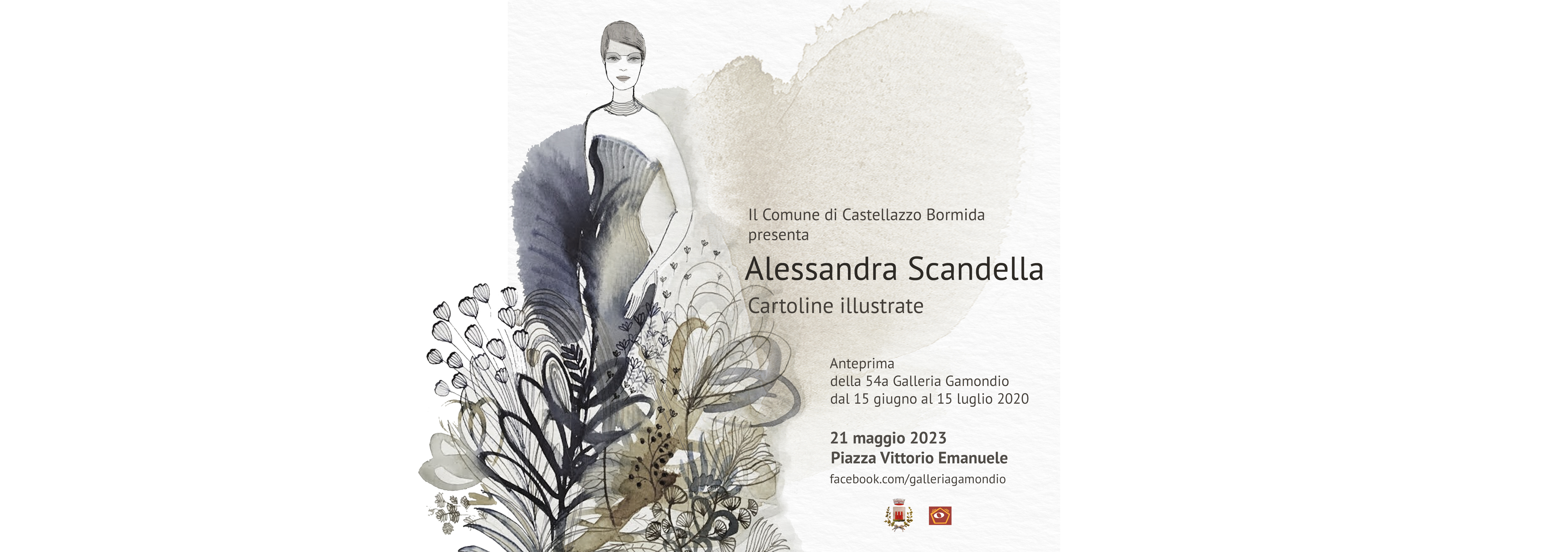 _Illustrazione acquerello moda, mostra Castellazzo Bormida