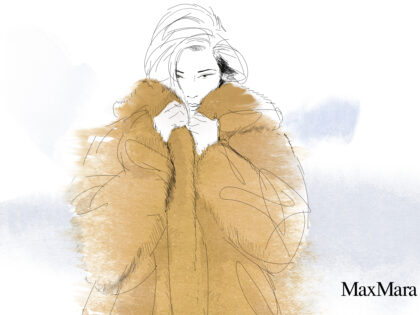 Max Mara, watercolor fashion illustration, 1, Alessandra Scandella