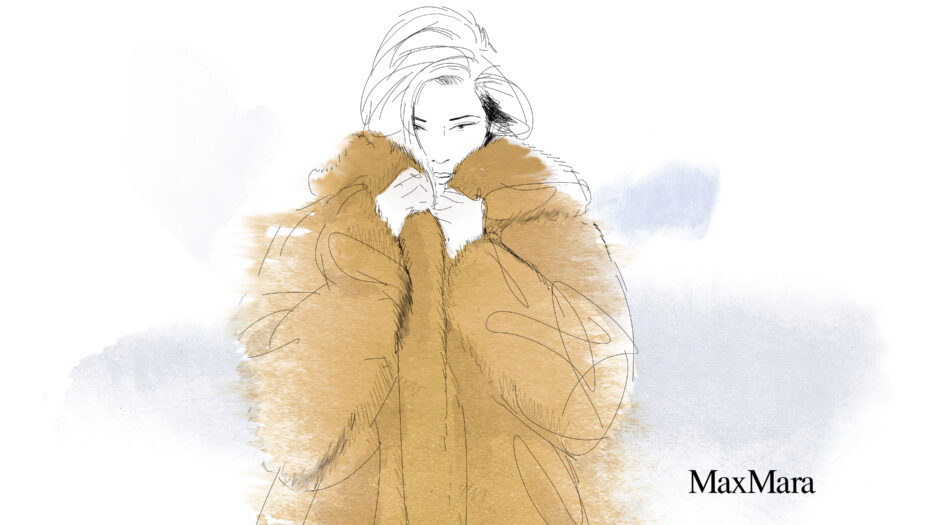 Max Mara, watercolor fashion illustration, 1, Alessandra Scandella
