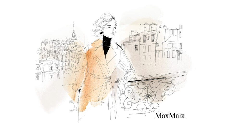Max Mara, watercolor fashion illustration, 2,Alessandra Scandella