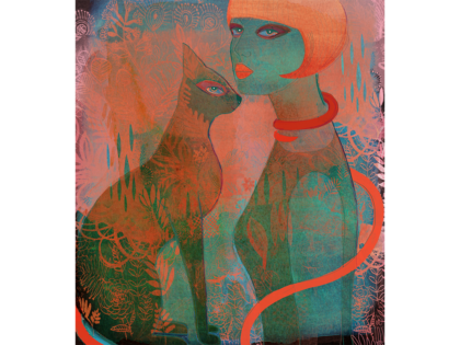 illustrazione acquerello gatto, 2, mostra Cats Milan Icons copia